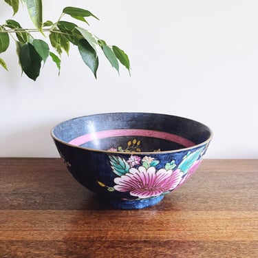 Vintage Chinese Porcelain Floral Bowl 