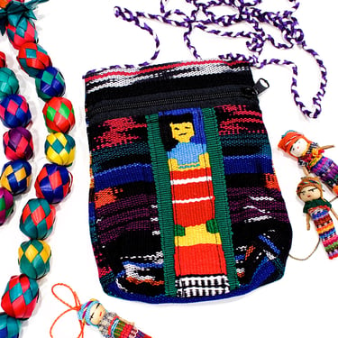 Deadstock VINTAGE: 1980s - Native Guatemala Handwoven Little People Bag - Hand Woven Bag - Small Bag - Shoulder Bag - SKU 1-E3-00029730 