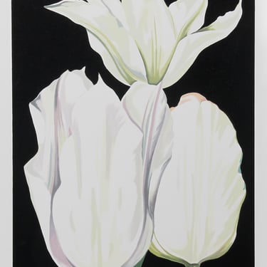 Lowell Blair Nesbitt, Three Tulips on Black, Screenprint 