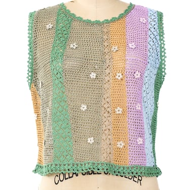 Multicolor Pastel Crochet Tank