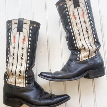 1970s Tall Texan Cowboy Boots 