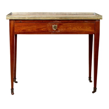 Early 19th Century Yew Wood Biedermeier One Drawer Table