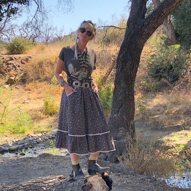 Authentic Gunne Sax Skirt Calico Skirts XS 70s Skirts Cottagecore Clothing 