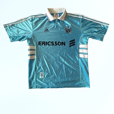 Olympique Marseille 1998 - 1999 Away Centenary Shirt Jersey Adidas Large Vintage 