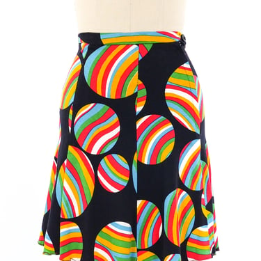 Rainbow Ball Printed Skirt