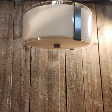 Contemporary Semi Flush Drum Light 12.25 x 10.5