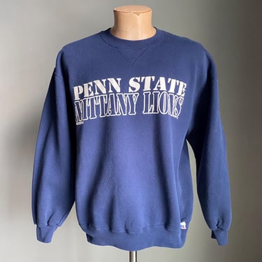 Vintage Penn State Pullover Sweatshirt / Vintage Russell Athletic Penn State Nittany Lions Sweatshirt w Dorito / Vintage V Stitch Pullover 