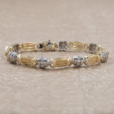 Two-tone Diamond Bracelet c1980