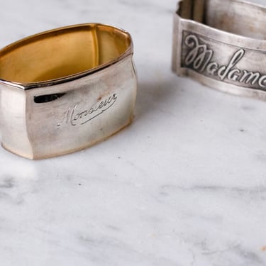 Pair of Vintage Silver Napkin Ring | Madame &amp; Monsieur