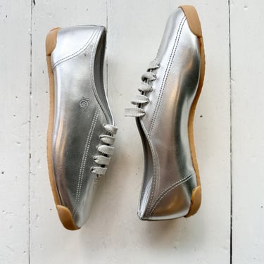 1980s Liz Claiborne Silver Gum Sole Sneakers 