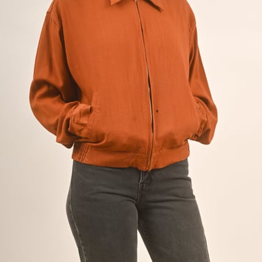 1940s Rusty Coloured Lightweight Frontzip Fall Jacket