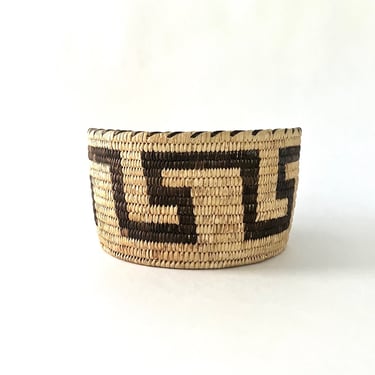 Vintage Papago Tohono O'odham Woven Coil Basket