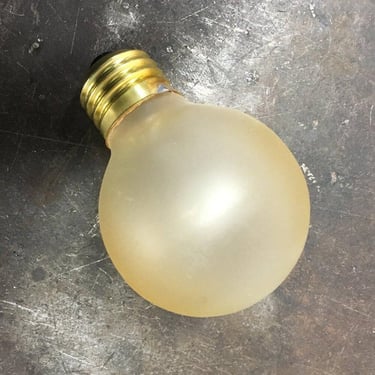 Small 2.5" painted globe bulb, gold or amber 