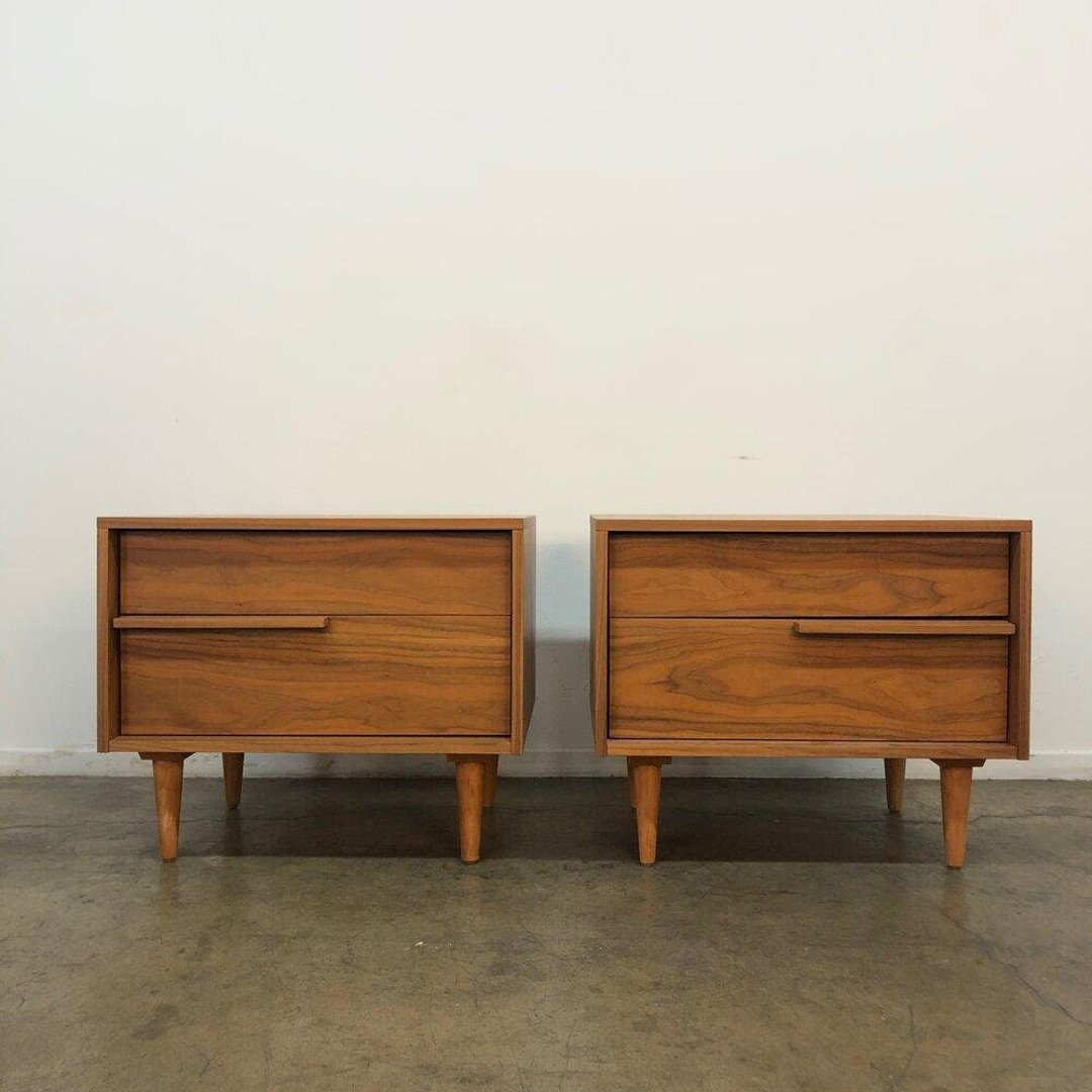 Contemporary Nightstands With Mid Century Concept by Modloft - Set ...