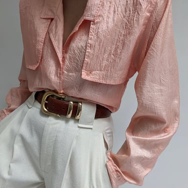 Vintage Diane Von Furstenberg Peach Pink Blouse