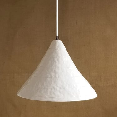 Pendant light. Large ceramic, cone shape. Kitchen Chandelier 