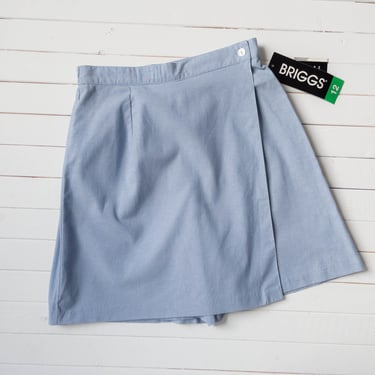 high waisted shorts | 90s vintage light blue chambray cotton skort tennis skirt shorts 