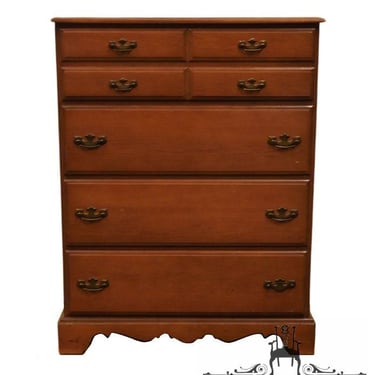 BASSETT FURNITURE Solid Hard Rock Maple Colonial Early American 34" Chest of Drawers 