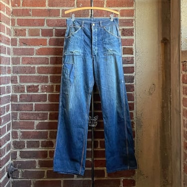 Size 30x32 Vintage 1940s 5 Pocket Sanforized Denim Workwear Jeans 