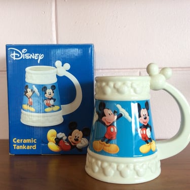 Vintage 1990s Walt Disney Store Official Mickey Mouse Coffee Mug Tankard NIB 