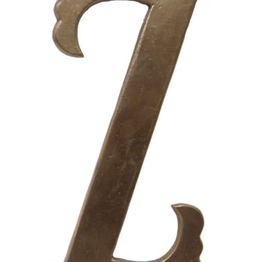 Small 7.75 Solid Brass Letter Z