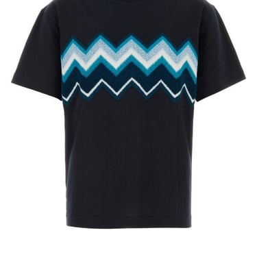 Missoni Men Midnight Blue Cotton T-Shirt