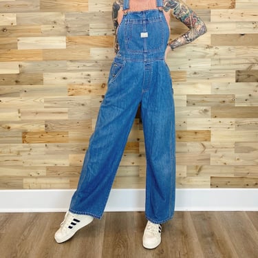 Vintage Relaxed Fit Lightweight Blue Jean Denim Dungarees 