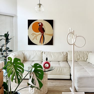 Mid Century Vintage 70's Ron Brejtfus Large Textile | Atomic