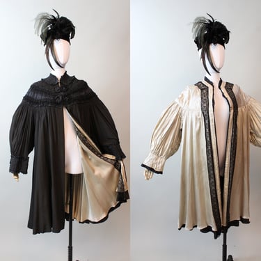 1910 rare EDWARDIAN SILK smock coat all sizes | new fall 