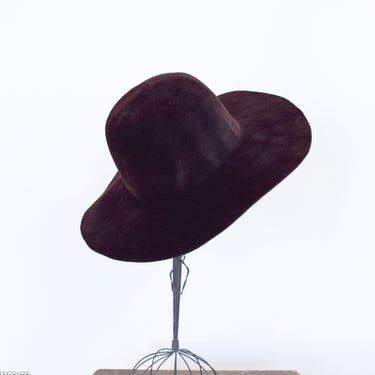 1970s Brown Floppy Hat | 70s Brown Wool Felt Hat | Hippie Hat 