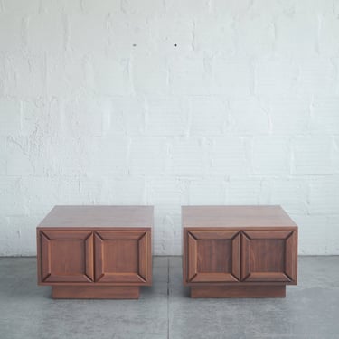Brown Saltman Cabinet Side Tables