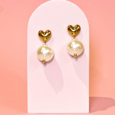 Becca Heart &amp; Pearl Dangles