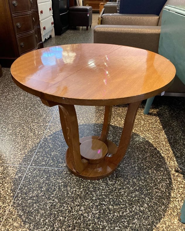 Fab art deco side table 27.25” x 21.75” Call 202-232-8171 to purchase