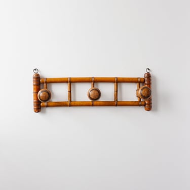 19th century French bistro faux bamboo coat rack