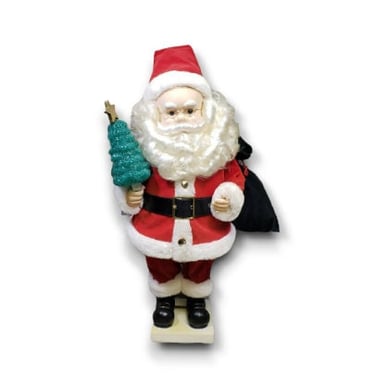 1990s Vintage Motion-ettes Animated & Illuminated Santa Claus w/ Lighted Tree, Telco Products, Vintage Christmas Display Figurine 