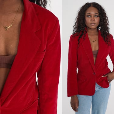 Deep red outlet blazer