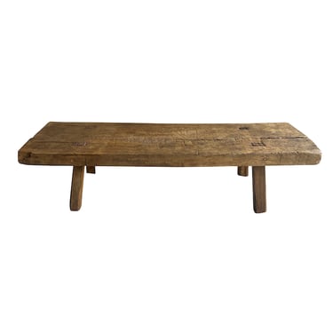 Brutalist Wood Table or Bench, Belgium, 1950-60’s