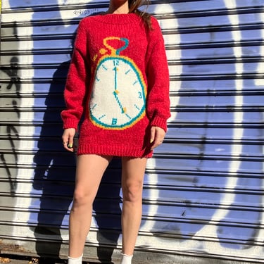 Clock & Rabbit Sweater