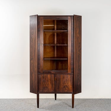 Rosewood & Glass Corner Cabinet - (321-336) 