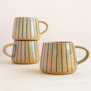 Void & Form Ceramics: Blue Lined Mug