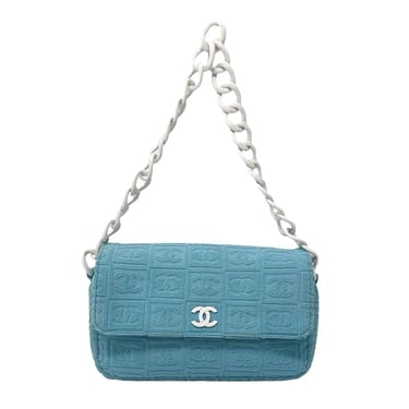 Chanel Baby Blue Terry Shoulder Bag