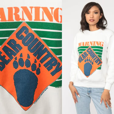 CHICAGO BEARS Sweatshirt -- 80s NFL Shirt Bear Country Football Pullover Jumper Sportswear 90s Graphic Print Sweater Small 