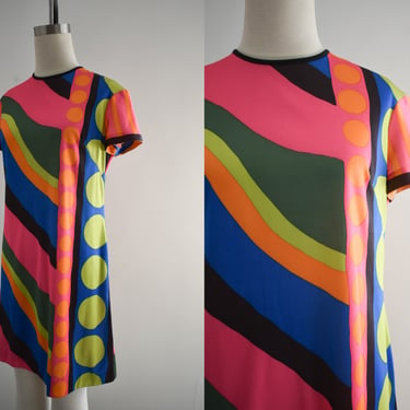 1960s Bold Graphics Knit Dress 