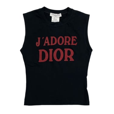Dior J'Adore Black Logo Tank Top