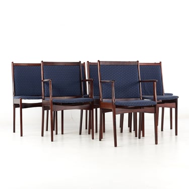 Erik Buch Style Mid Century Rosewood Dining Chairs - Set of 8 - mcm 