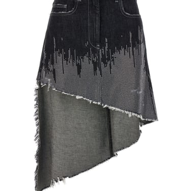 J.W.Anderson Women Sequin Asymmetric Denim Skirt