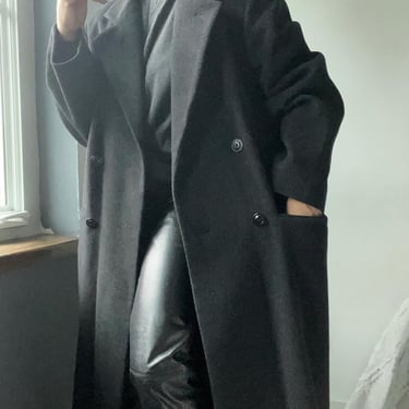 vintage cashmere double breasted essential elegant overcoat 