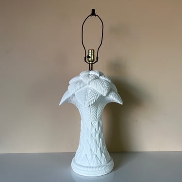 Vintage Palm Beach Palm Tree - Shape Plaster Table Lamp 