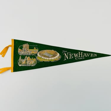 Vintage New Haven Connecticut Yale University Pennant by NYP Co New York Pennant Company 