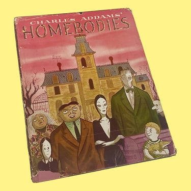 Vintage Homebodies Book Retro 1950s Charles Addams + Hardback w/Sleeve + Adult + Dark Humor + Cartoon + Macabre Drawings + Coffee Table Book 